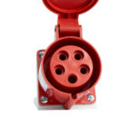 Tomada Industrial 3P+T+Neutro 380/415V Vermelho - 32A - Imagem 2