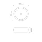 Cuba de Apoio Para Banheiro/Lavabo Cerâmica Redondo 31 cm - Imagem 7