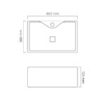 Cuba de Apoio Para Banheiro/Lavabo Cerâmica Retangular 48 cm - Imagem 7