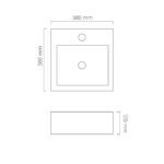 Cuba de Apoio Para Banheiro/Lavabo Cerâmica Quadrada 38 cm - Imagem 12