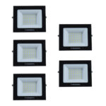 Kit 5 Refletor Holofote Led 6500K Prova D'Água 10W 800lm
