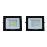 Kit 2 Refletor Holofote Led 3000K Prova D'Água 50W 4000L