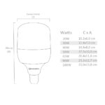 Lâmpada Led Bulbo E27 6500K Bivolt Alta Potencia 120W - 9600L - Imagem 4