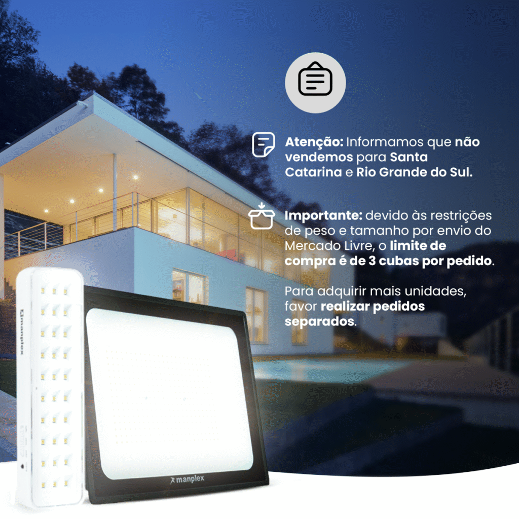 Kit 5 Luminária De Emergência De Embutir 4×2 – 100L 1W – Bivolt – LED - Imagem 2