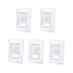 Kit 5 Luminária De Emergência De Embutir 4×2 – 100L 1W – Bivolt – LED