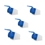 Kit 5 und. Tomadad Industriais 2P+T 220/250V Azul - 16A