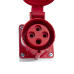 Kit 5 und. Tomadas Industriais 3P+T 380/415V Vermelho - 32A - Imagem 3