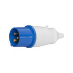 Kit 5x Plug Industrial 2P+T 220/250V Azul - 16A - Imagem 2