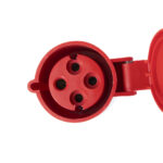 Kit 5 Acoplamento Plug Industrial 3P+T 380/415V Vermelho 16A - Imagem 3