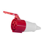 Kit 5 Acoplamento Plug Industrial 3P+T 380/415V Vermelho 16A - Imagem 2