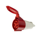 Kit 5 Acoplamento Plug Indust. 3P+T+Neutro 380/415V Vermelho - Imagem 2