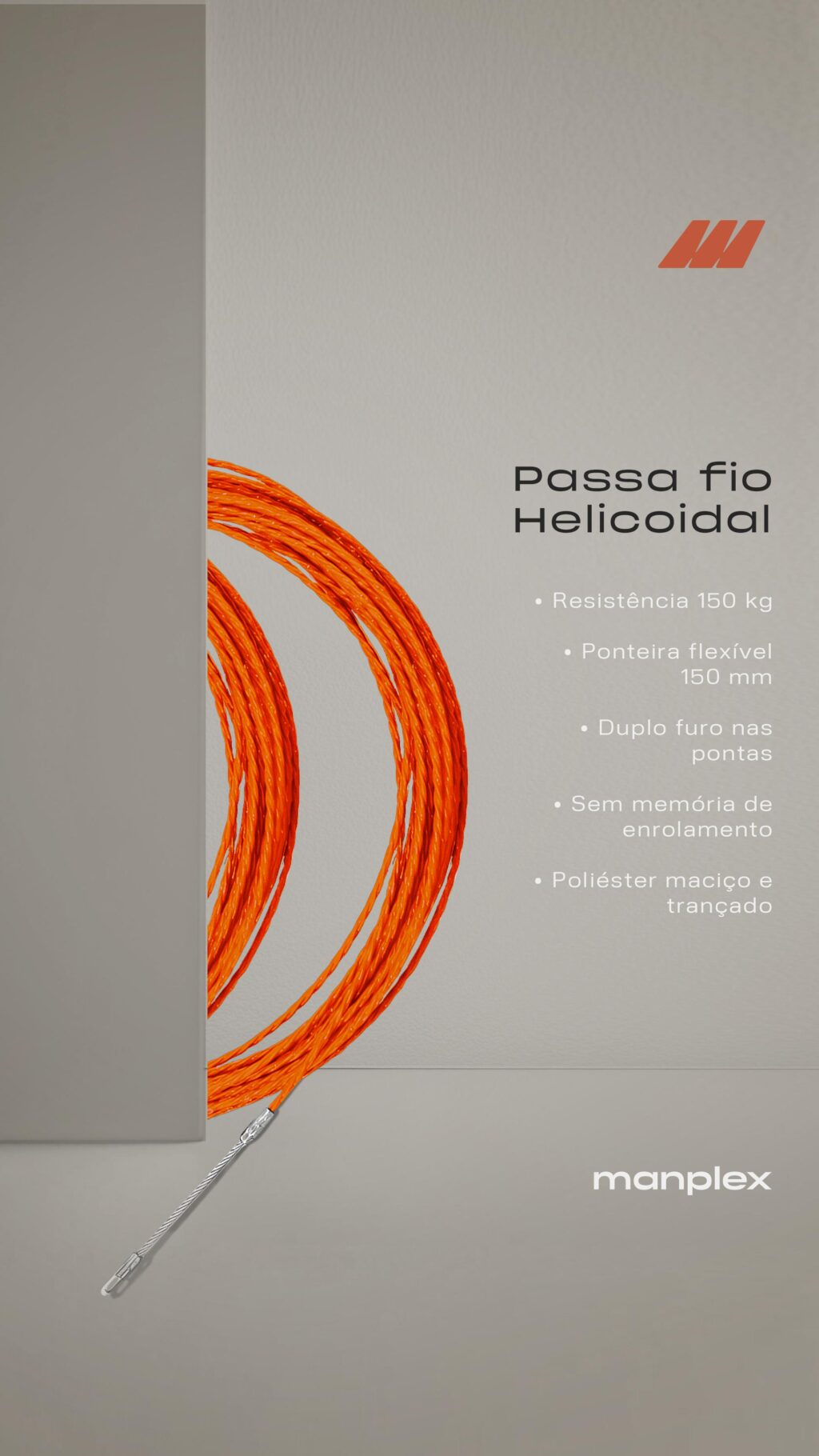 Passa fio Helicoidal Profissional 10M - Imagem 4