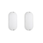 Kit 2 Und. Arandela Tartaruga Branca Led 6500k IP65 - 18W - 1440 Lumens