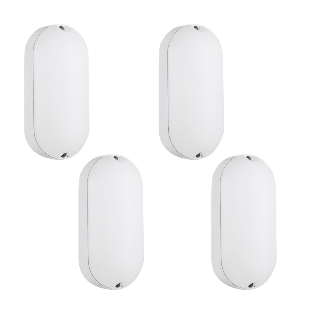 Kit 4 Und. Arandela Tartaruga Branca Led 6500k Ip65 - 18w - 1440 Lumens - Imagem 1