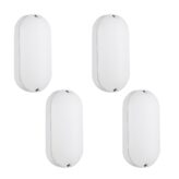 Kit 4 Und. Arandela Tartaruga Branca Led 6500k Ip65 - 18w - 1440 Lumens