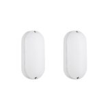 Kit 2 Und. Arandela Tartaruga Branca Led 6500k IP65 - 12W - 960 Lumens