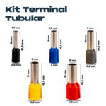 Kit Terminal Tubular Ilhós Pré-Isolado 1,5/2,5/4/6/10mm - 650un Cobre Eletrolítico - Imagem 3