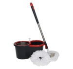 Mop Giratório Preto Cesto Em Inox Cabo De 140cm 13 Litros - Imagem 5