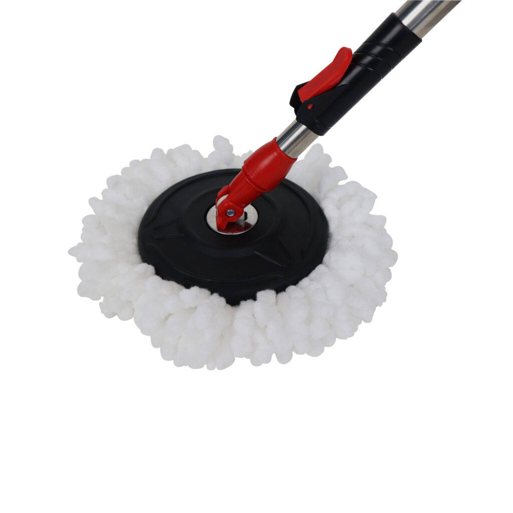 Mop Giratório Preto Cesto Em Plástico Cabo 140cm 13 litros - Imagem 2